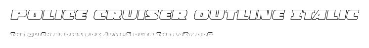 Police Cruiser Outline Italic Preview