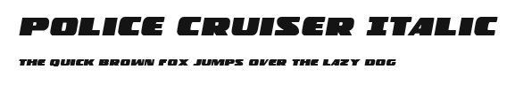 Police Cruiser Italic Preview