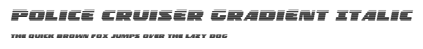 Police Cruiser Gradient Italic Preview