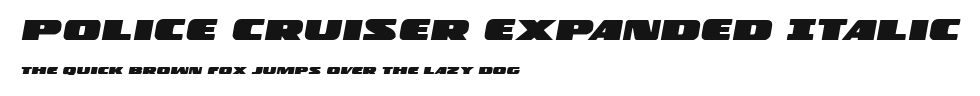 Police Cruiser Expanded Italic Preview