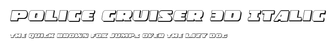 Police Cruiser 3D Italic Preview