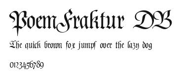 PoemFraktur DB Preview
