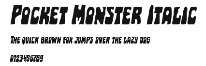 Pocket Monster Italic Preview