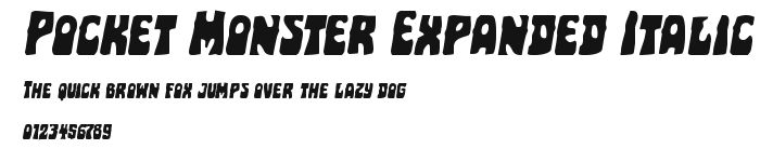Pocket Monster Expanded Italic Preview