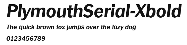 PlymouthSerial-Xbold Preview
