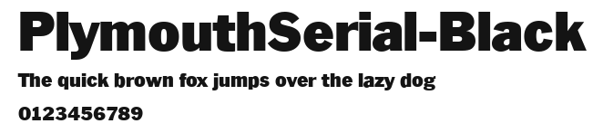 PlymouthSerial-Black Preview