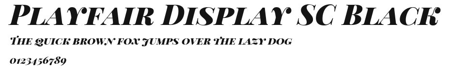 Playfair Display SC Black Preview