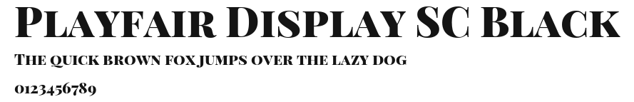 Playfair Display SC Black Preview