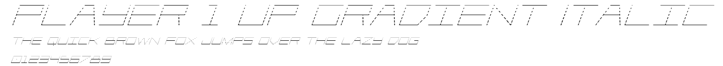 Player 1 Up Gradient Italic Preview