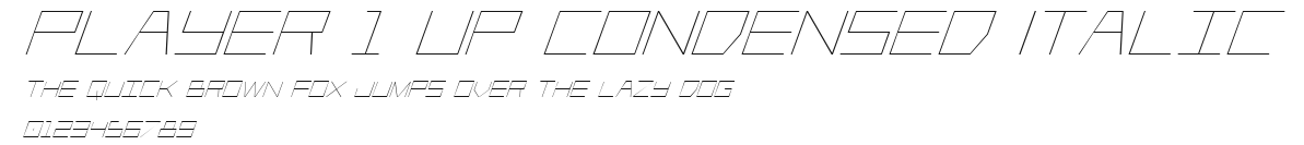 Player 1 Up Condensed Italic Preview