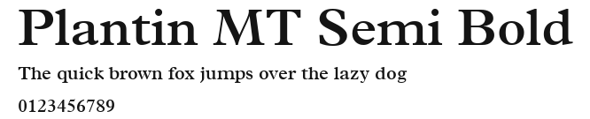 Plantin MT Semi Bold Preview