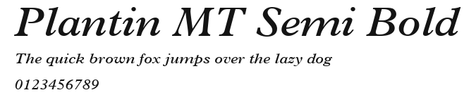 Plantin MT Semi Bold Preview