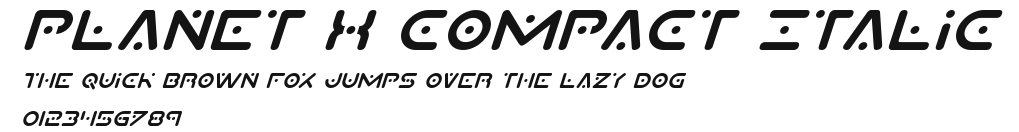 Planet X Compact Italic Preview