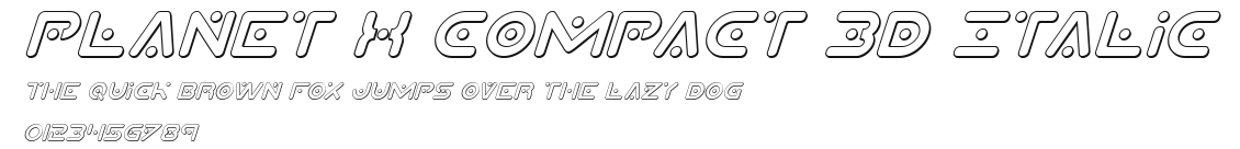 Planet X Compact 3D Italic Preview