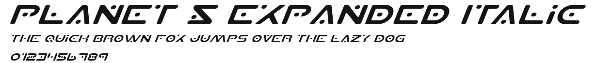 Planet S Expanded Italic Preview