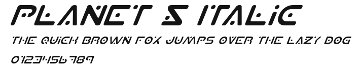Planet S Italic Preview