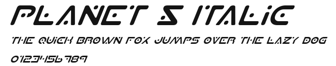 Planet S Italic Preview
