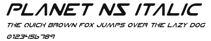 Planet NS Italic Preview