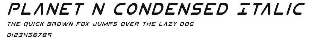 Planet N Condensed Italic Preview