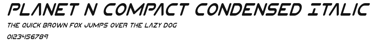 Planet N Compact Condensed Italic Preview