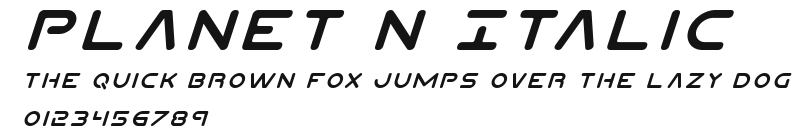 Planet N Italic Preview