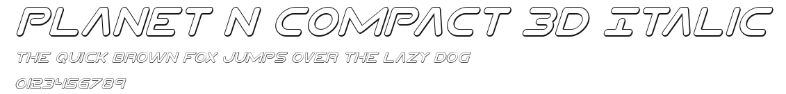 Planet N Compact 3D Italic Preview