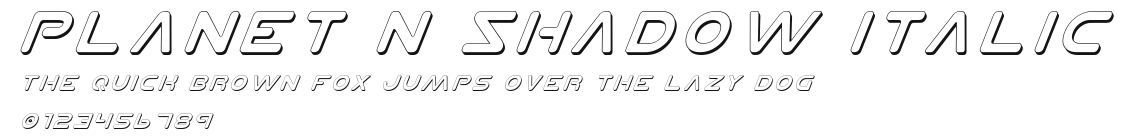 Planet N Shadow Italic Preview