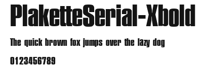 PlaketteSerial-Xbold Preview