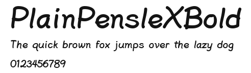 PlainPensleXBold Preview