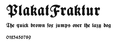 PlakatFraktur Preview