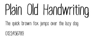 Plain Old Handwriting Preview