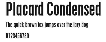 Placard Condensed Preview