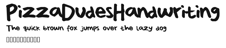PizzaDudesHandwriting Preview