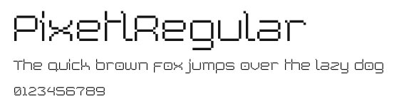 PixetlRegular Preview