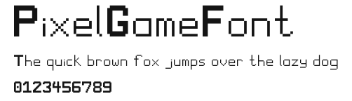 PixelGameFont Preview