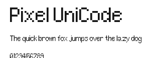 Pixel UniCode Preview