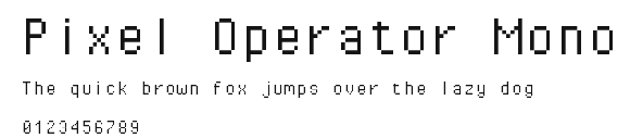 Pixel Operator Mono Preview