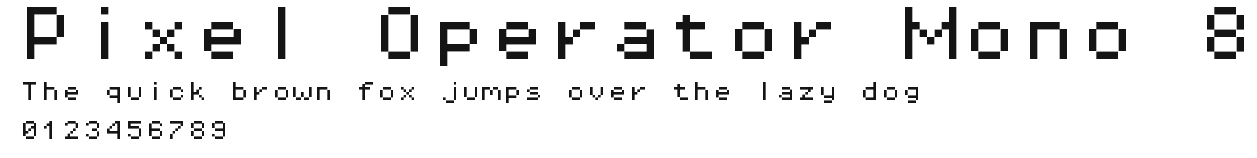 Pixel Operator Mono 8 Preview