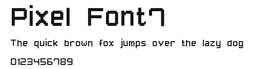 Pixel Font7 Preview