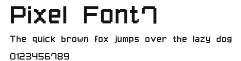 Pixel Font7 Preview