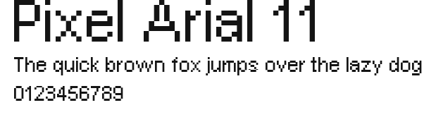 Pixel Arial 11 Preview