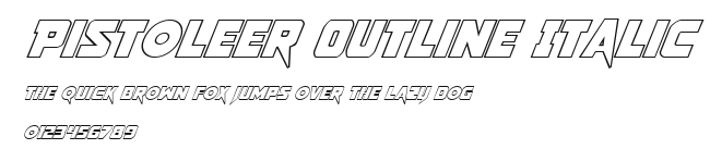 Pistoleer Outline Italic Preview