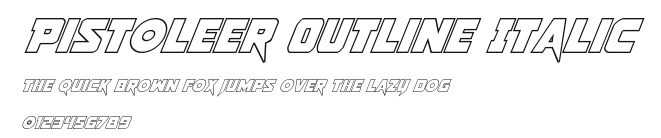 Pistoleer Outline Italic Preview