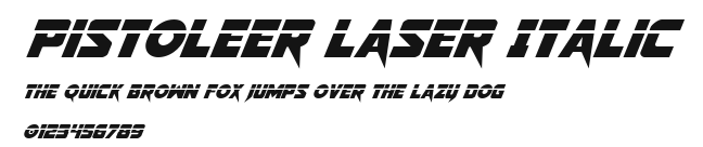 Pistoleer Laser Italic Preview