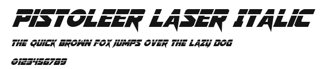 Pistoleer Laser Italic Preview