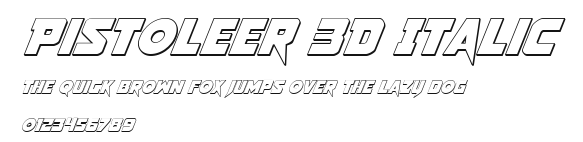 Pistoleer 3D Italic Preview