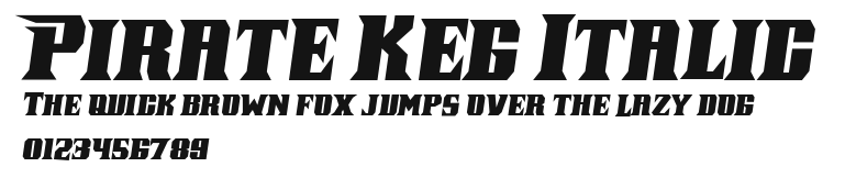 Pirate Keg Italic Preview