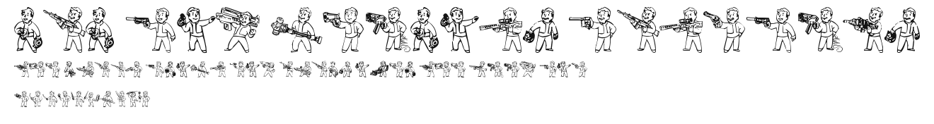Pip Boy Weapons Dingbats Preview