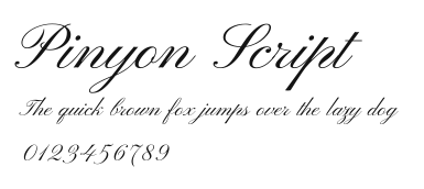 Pinyon Script Preview