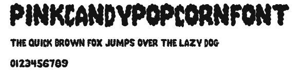 PinkCandyPopcornFont Preview